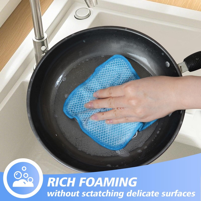 KinHwa Kitchen Washcloths for Dishes Absorbent Microfiber Dish Cloths Quick