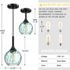 Doraimy Lighting 6.3" Hammer Green Glass Pendant Light 3 Pack