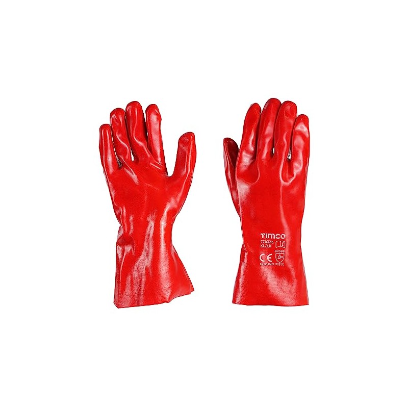 Timco - PVC Gauntlets - PVC Coated Cotton Interlock (Size