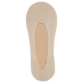 Atsugi VLN4002 Women's Foot Cover, Perfect Fit, Deep Spread Footcover, Anti-Slip, Deodorizing, Set of 2 Pairs, baby beige