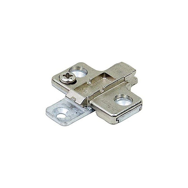 Blum Frameless Mounting Plate, Clip-On, 0mm Height, Silver