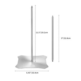 Onlyfire Brazilian BBQ Skewer, Stainless Steel Vertical Meat Spit Stand Al Pastor Skewer for Barbecue Grill, Great for Tacos Al Pastor, Shawarma, Brazilian Churrasco
