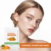 Hppsctink 5pcs Kurkuma-Maske, Kurkuma-Feuchtigkeitsmaske, Verwöhnende Gesichtshaut, Spendet Feuchtigkeit und mildert