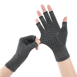 SiHuiTu 2 Pairs Arthritis Gloves,Compression Gloves,Providing Warmth and Compression to Promote Healing,Fingerless Design,Relieve Pain from Rheumatoid Arthritis and Carpal Tunnel (S)