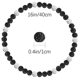 VIEKIER Beaded Chain Stuff,Bling Ice Collection, Rhinestone Inspired Discoball Baseball Necklace Baseball Dirp Accessories for Baseball Team Lovers for Men Boys 16Inch / 20Inch, 16 Inch, Zinc, No