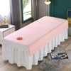 zalati Washable Reusable Pink Polyester Massage Table Cover 200x80cm with