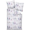 Janine Bed Linen Soft Seersucker Red/Blue Size 135 x 200