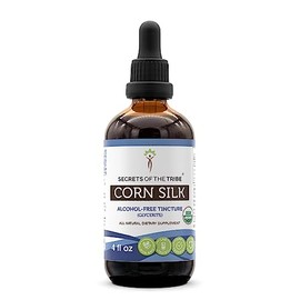 Secrets of the Tribe Corn Silk USDA Organic | Alcohol-Free Extract, High-Potency Herbal Drops | Made from 100% Certified Organic Corn Silk (Zea Mays) Dried Silk 4 oz