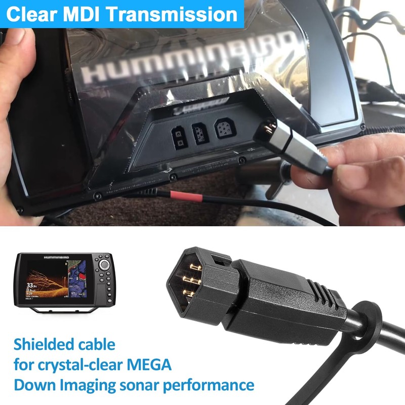 1852086 MKR-MDI-2 MDI Transducer Adapter Cable Replacement for Humminbird Helix