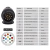 AUTOXBERT 13 Pin Trailer Plug, DC 12V Waterproof Trailer Plug