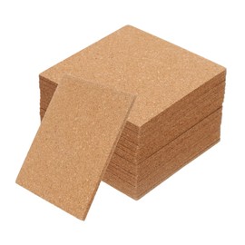 uxcell 20pcs Cork Coasters for Drink, 3.75 Inch Square Drink Coaster Absorbent Bar Coaster for Wine Glasses Cups Mugs Home Tabletop Decoration