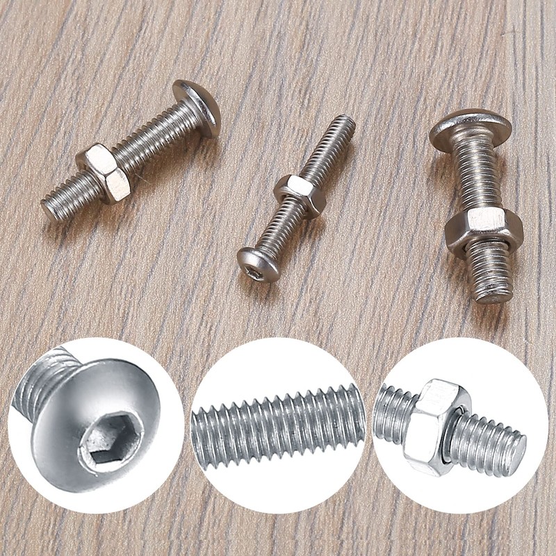 520 Pcs Nuts and Bolts Set, M3 M4 M5 Stainless