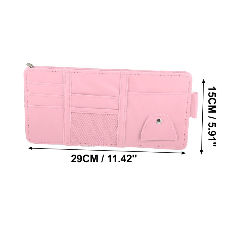 X AUTOHAUX Car Sunglass Holder Pocket Storage Pouch Organizer with