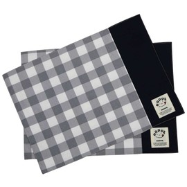Placemat, Gray, Checkered Placemat, Kindergarten, Kindergarten, Preparation, School Entrance, Lunch Mat, Tablecloth, Placemat, Durable, Kids, Boys, Girls, Kindergarten, Nursery, Elementary School (Set