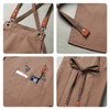 EWIZ Cotton Canvas Apron with 4 Pockets and Adjustable Cross