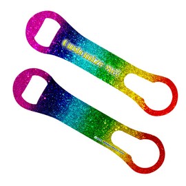 ADD YOUR NAME V-ROD Bottle Opener – Glitter - Rainbow