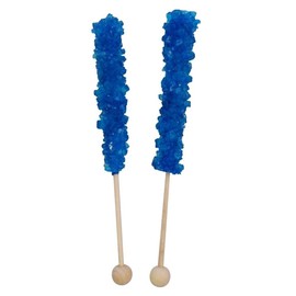 Kool-Aid TROPICAL PUNCH Rock Candy Sticks - Individually Wrapped Rock Candy on Wooden Sticks - Blue Kool-aid Flavored Lollipops - 2 Count, 1.06oz Bag By Lyza's Sweets & Treats