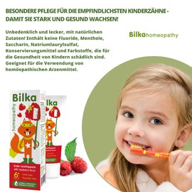 BILKA Homeopathy Natural Kids Toothpaste Raspberry Flavor 6+
