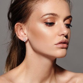 Guinea Pig/Penguin/Cat/Owl/Peacock/Mushroom/Otter/Duck/Bulldog/Fox/Ladybug Earrings for Women Guinea Pig Gifts 925 Sterling Silver Guinea Pig Cute Animal Jewelry for Women Sister, Sterling Silver, No