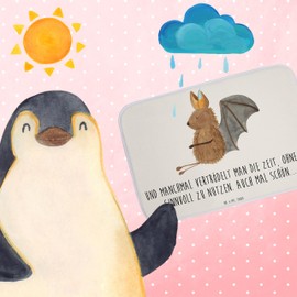 Mr. & Mrs. Panda Shower Mat Bat Sitting - Gift, Bats, Motivation, Animal Motifs, Funny Sayings, Bathroom Mats, Relax,