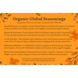 Global Flavors Bundle-5 Organic International Spice Blends