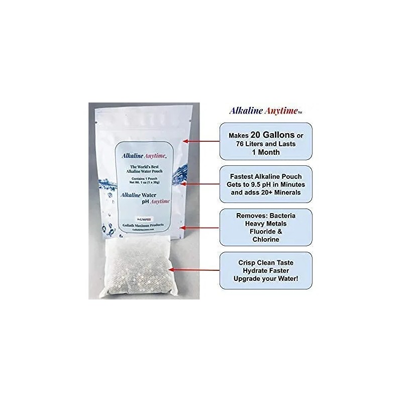 Filtro Agua Alcalina Portátil 9.5+ Ph - 60 Galones