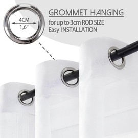 MRTREES extra Lange gardinen und vorhänge gardinen 160 cm hoch gardinen weiß gardinen leinenoptik Stores gardinen transparent Weihnachten