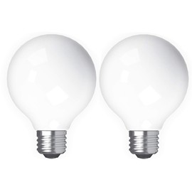 GE Refresh LED Light Bulbs, 60 Watt, Daylight, G25 Globe Bulbs, Medium Base (2 Pack)