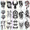12 Autocollants De Tatouage Temporary Demi-bras Pour Hommes Et Femmes