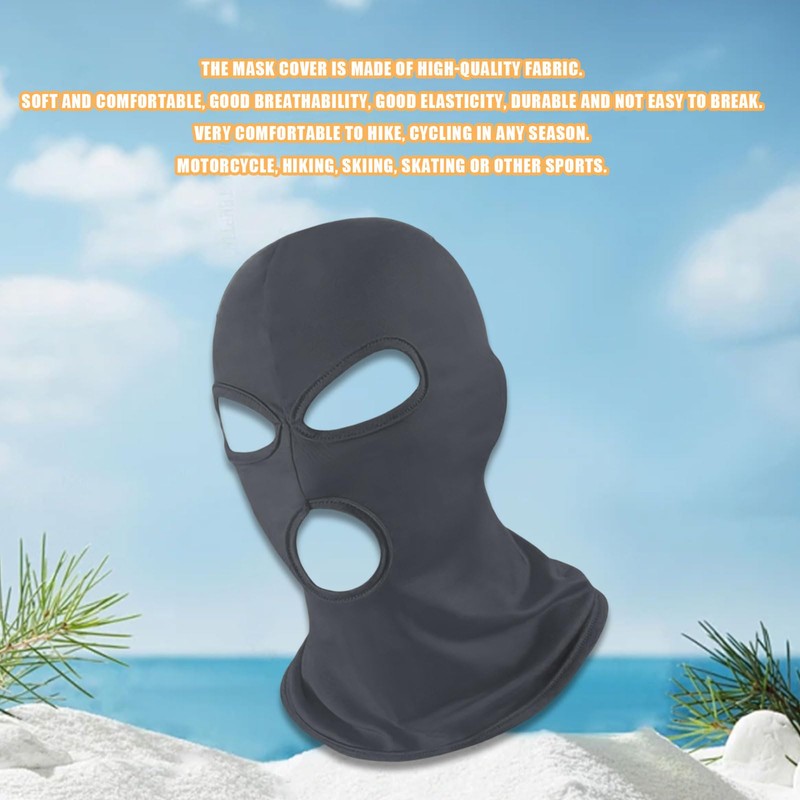 3 Holes Balaclava Ski Mask, Thin Three Holes Full Face
