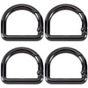 HINZIC 4 Pack D Ring Spring Key Hooks Keyring Clip