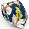 Cameron Michael Ties Blue Cotton Floral Tie Wedding Spring 3"