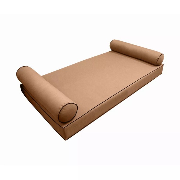Unbranded *COVER ONLY*-Style 5 Daybed Mattress Bolster Pillow Contrast PipeTrim