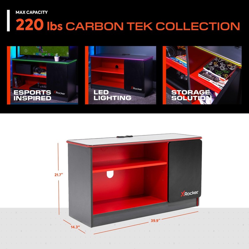 X Rocker Carbon Tek Gaming TV Stand with Neo Motion