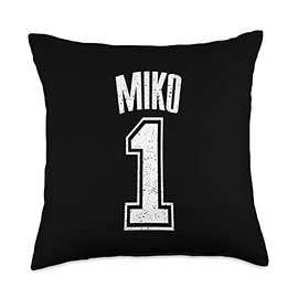 Miko Support Accessories & Fan Gifts Men Women Miko Supporter Number 1 Greatest Fan Throw Pillow, 18x18, Multicolor