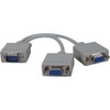 QVS CC320Y 8 in. HD15 Male to 2 HD15 Female