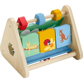 Fisher-Price, Triángulo de Actividades de Madera, Juguete para Bebé, 6 Meses en Adelante