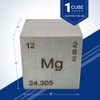 Magnesium Element Cube- Engraved - 1"