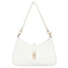 hwnnon White Elegant Twist Lock Crossbody Bag