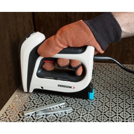 Arrow T50ACD Heavy Duty Corded Electric Staple Gun for Upholstery, Furniture, Office, Decorating, Fits 1/4", 5/16”, 3/8", or 1/2" Staples