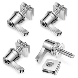 Amazicha Saddlebag Locks Fastener Bolts Saddle Bag Mounting Hardware Theft Deterrent System Locks Fit for Harley Davidson Touring Street Glide Electra Glide Road Glide Softail 1992-Later (Chrome)