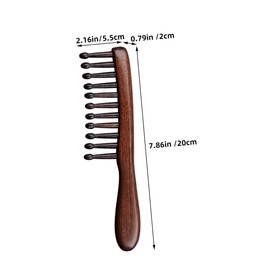 Healvian Wooden Wide Tooth Comb for Curly Hair Detangler Hair Comb Natural Sandalwood Scalp Ideal for Men