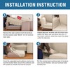 H.VERSAILTEX 3 Piece Stretch Sofa Covers for 2 Cushion Loveseat