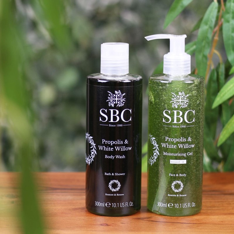 SBC Skincare Propolis & White Willow Moisturising Gel 300ml, Lightweight,
