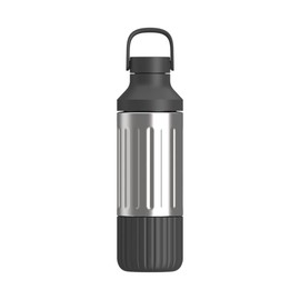 BEAST Stainless Steel Hydration Bottle with Carry Cap, 22oz (Carbon Black)