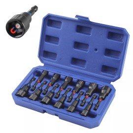 WORKPRO 12PC Magnetic Nut Driver Set PremiumImpact Power Hex NutDriver Drill Bit