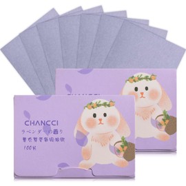 Tibapla 200 Sheets Oil Blotting Papers, 60x90mm Oil Blotting Sheets for Face, Natural Oil Absorbing Sheets, Unisex Oil Control Film for Oily Skin Care Makeup Face Nose (Lavender)