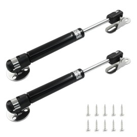 Augiimor 20N/4.4lbs Gas Strut Lift Support 6 Inch Hydraulic Gas Spring, Safety Lift Support, Cabinet Door Lift Pneumatic Support for Cabinet Toy Box, Pack of 2,Black