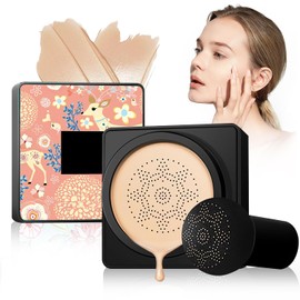 2024 Nuevo Air Cushion CC Cream, Mushroom Head Air Cushion CC Cream,CC Cream Flawless Whalegrass Air Cushion, Maquillaje en Forma de Cabeza de Hongo de Larga Duración Impecable Cojín de Aire (Lvory)