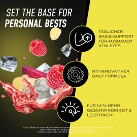 ESN Perfect Base, 450 g, 15 Servings, All In One Endurance Product with Collagen, Creatine Monohydrate, Amino Acids, Plant Extracts, Mild Raspberry & Red Ginger